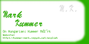 mark kummer business card